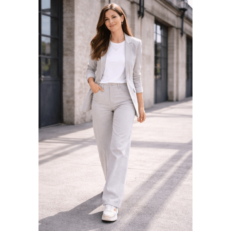 Jeans a palazzo GRIGI