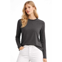 Maglia con rouches sul...