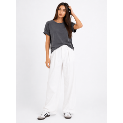 T-shirt risvolto GRIGIA SCURA