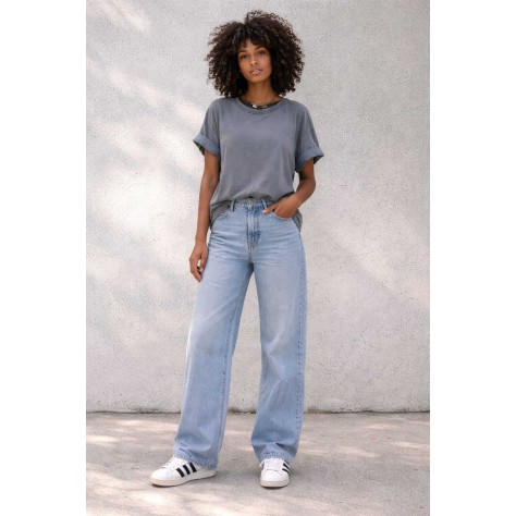 T-shirt risvolto BLU JEANS