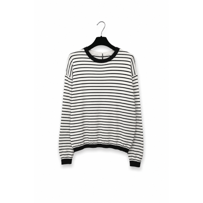 Maglioncino righette NERO