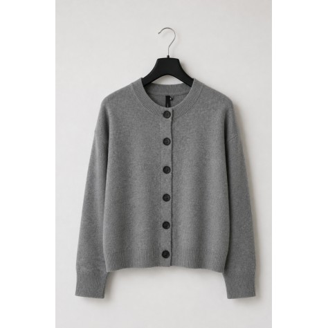 Golfino girocollo con paillettes GRIGIO