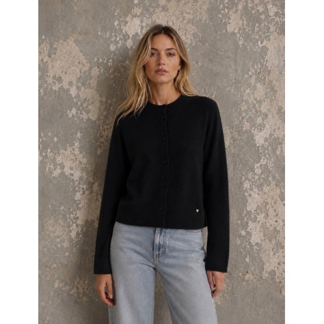 Cardigan con bottoni neri NERO