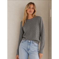 Maglioncino trecce GRIGIO
